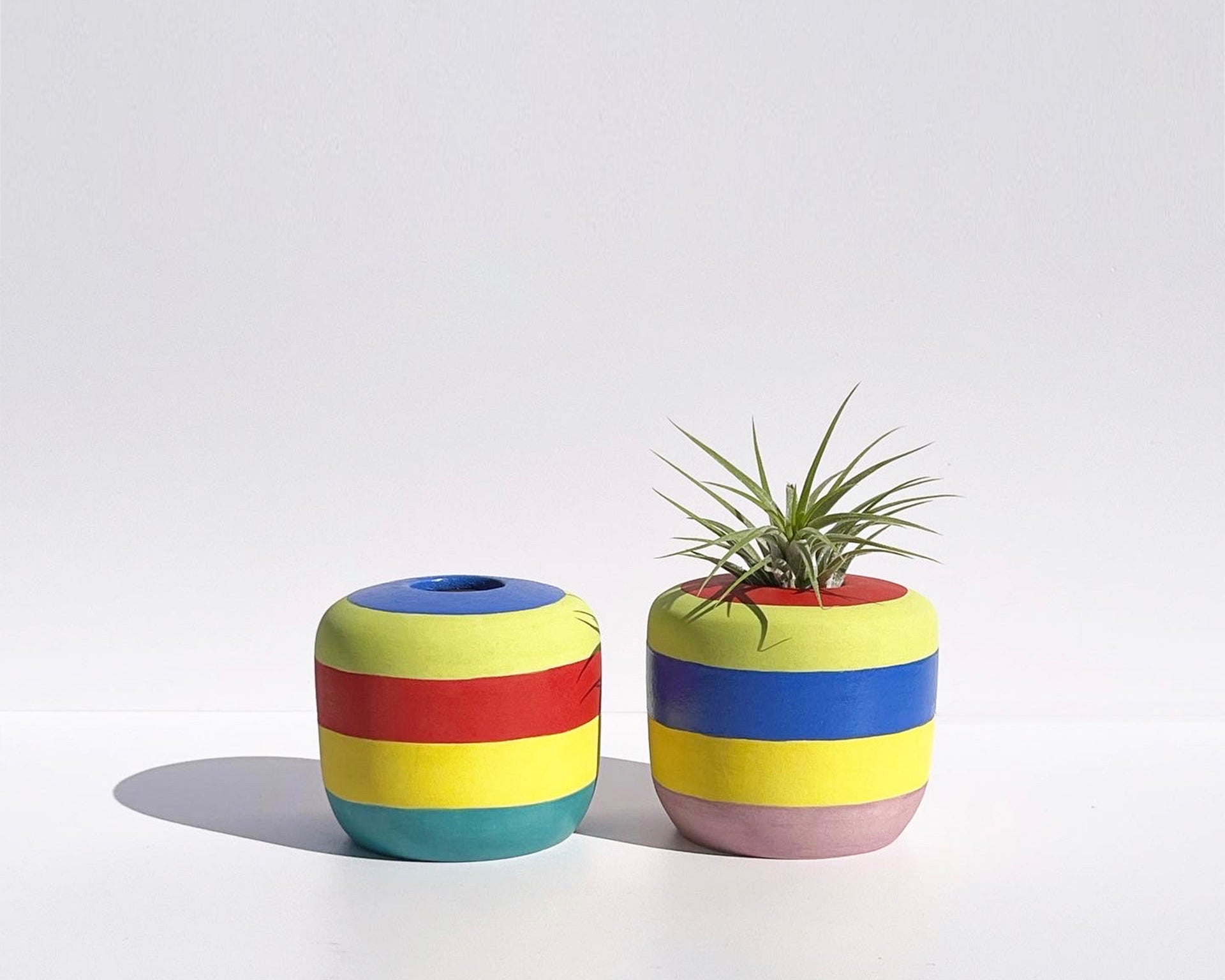 Collection of Mugs and Pots inspired by the bright colors from the traditional korean hanbok.