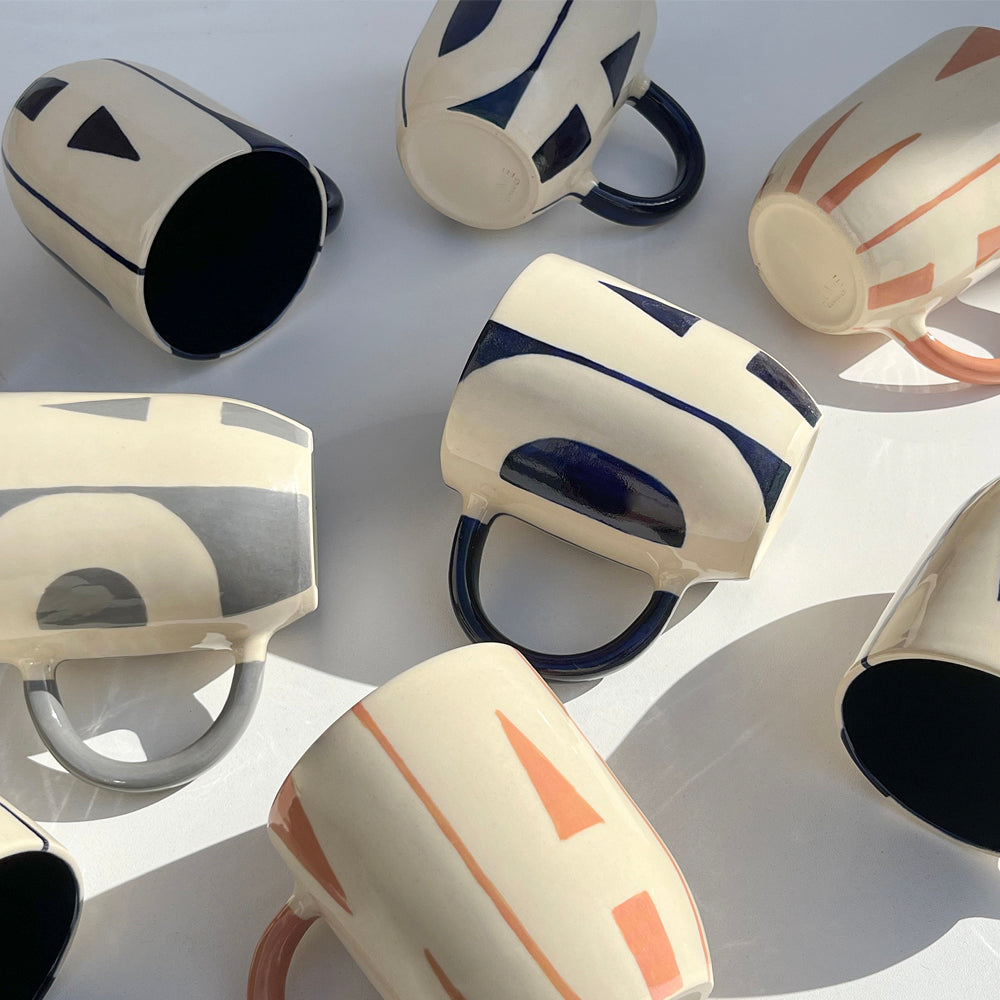 Hand lettered and Hand painted "MAMA", "DADA" and "PAPA" Mugs